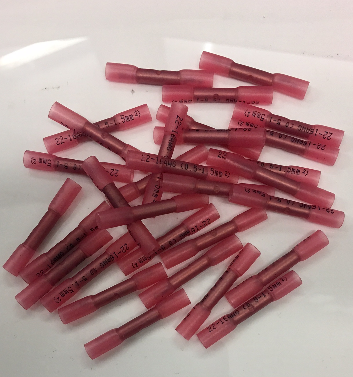 25 X Duraseal Type Red Glue Lined Heat Shrink Butt Splice Terminals Ctie Hsb1.25 - Mid-Ulster Rotating Electrics Ltd
