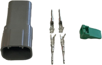 Deutsch 4 Way Plug Dt Series Male Connector Kit Mure Dt04-4P C015/W4P - Mid-Ulster Rotating Electrics Ltd