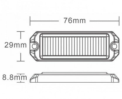 Slim Amber Warning Light Flashing Strobe Recovery Ultra Bright Maypole Mp4114B - Mid-Ulster Rotating Electrics Ltd