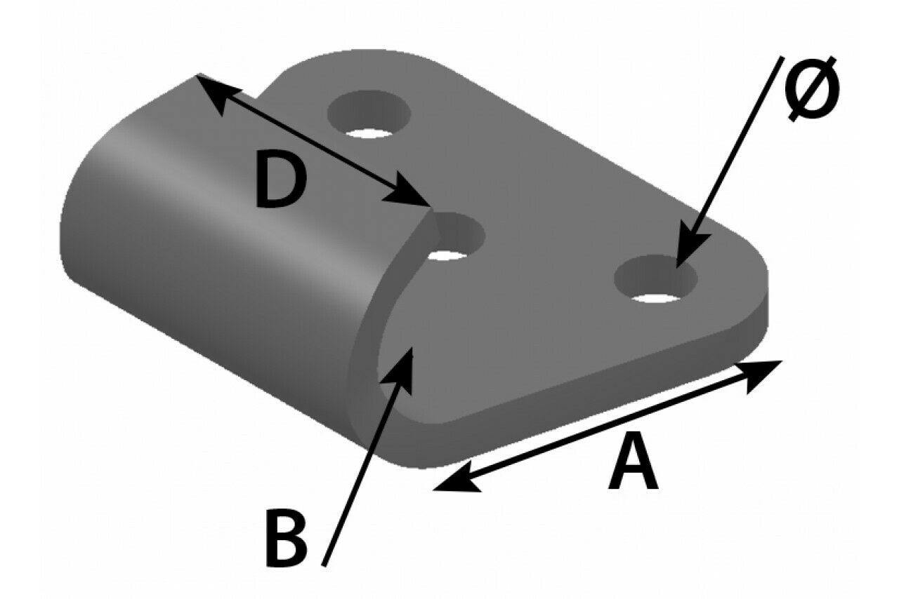 Trailer Over Centre Latch Plate Genuine Maypole 36Mm X 20Mm Mp81406B - Mid-Ulster Rotating Electrics Ltd