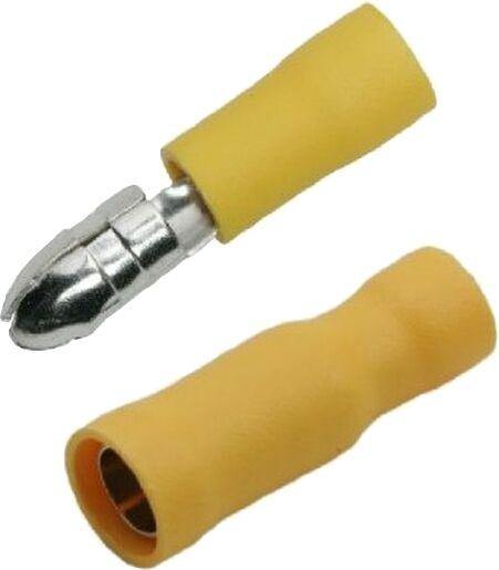 50 Male & 50 Female 5Mm Yellow Bullet Connector Crimp Terminal Ctie T3Fb5/T3Mb5 - Mid-Ulster Rotating Electrics Ltd