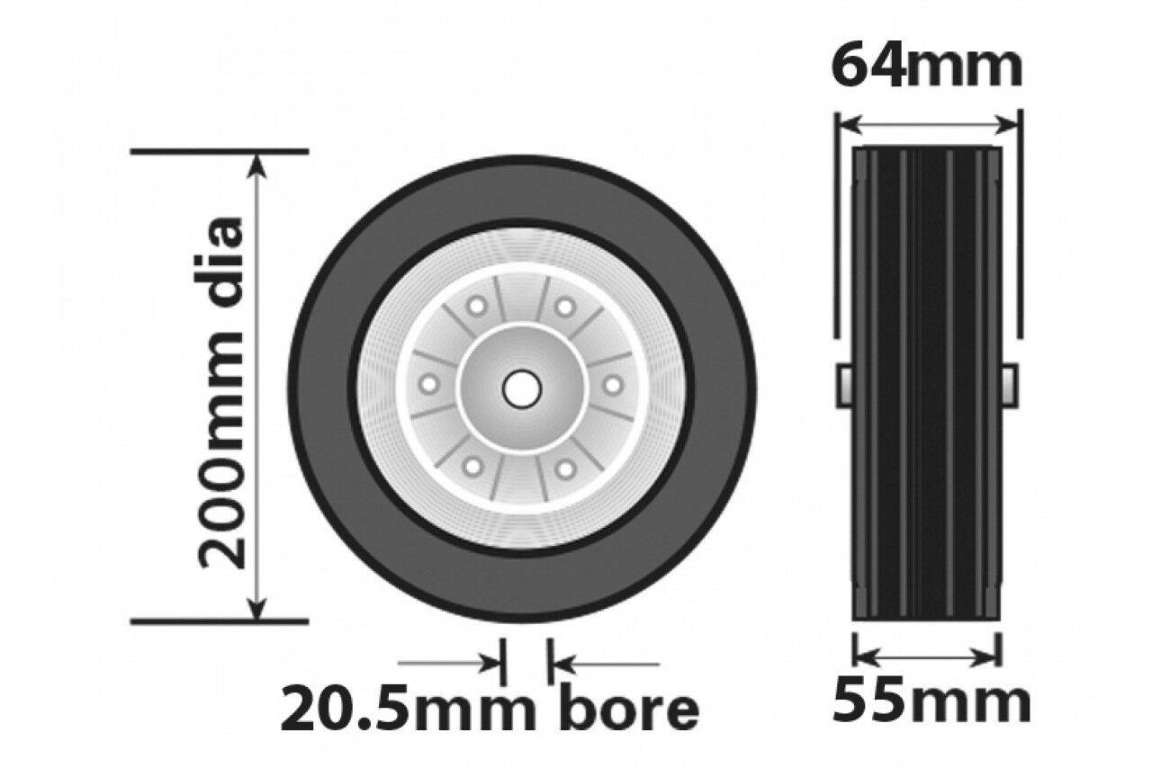 Jockey Wheel Steel Fits Mp9741 Mp9743 Mp9744 200Mm Genuine Maypole Mp97216 - Mid-Ulster Rotating Electrics Ltd
