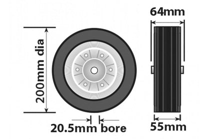 Jockey Wheel Steel Fits Mp9741 Mp9743 Mp9744 200Mm Genuine Maypole Mp97216 - Mid-Ulster Rotating Electrics Ltd