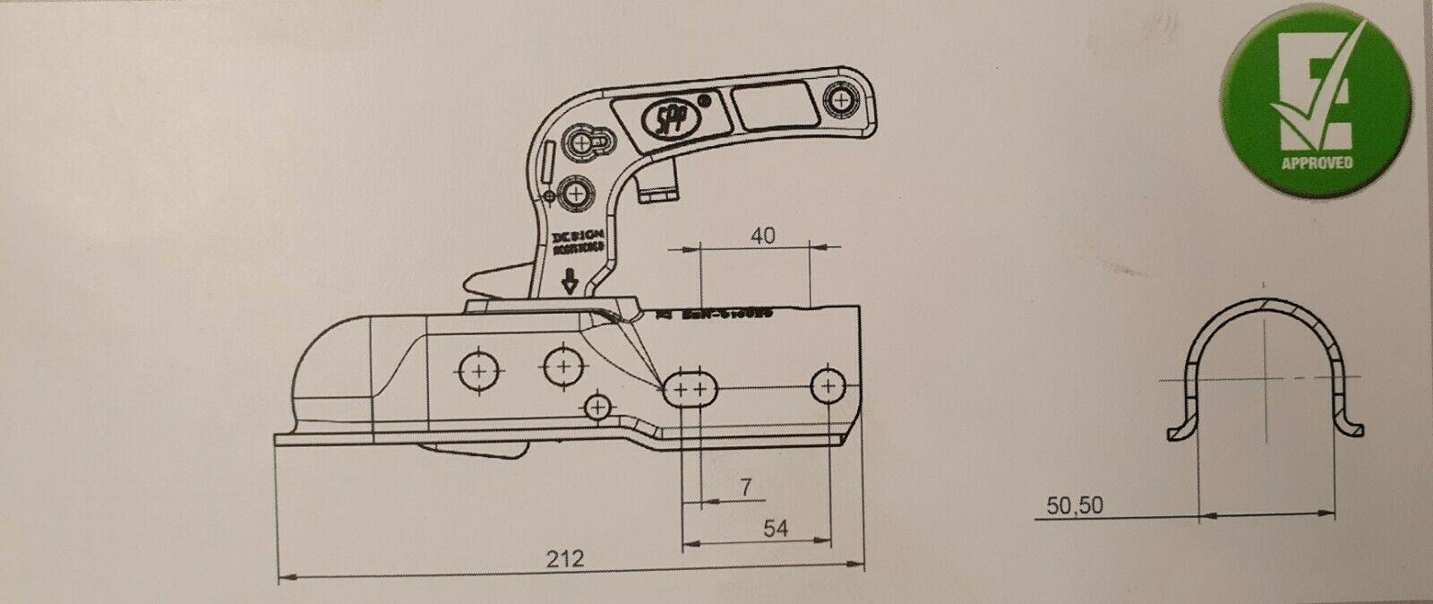 Tow Bar Hitch Pressed Steel Coupling 35-50Mm Drawbars Universal Maypole Mp1927 - Mid-Ulster Rotating Electrics Ltd