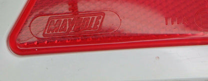 2 Red Triangle Reflector Screw Fit Lorry Trailer Caravan Horsebox Maypole Mp18B - Mid-Ulster Rotating Electrics Ltd