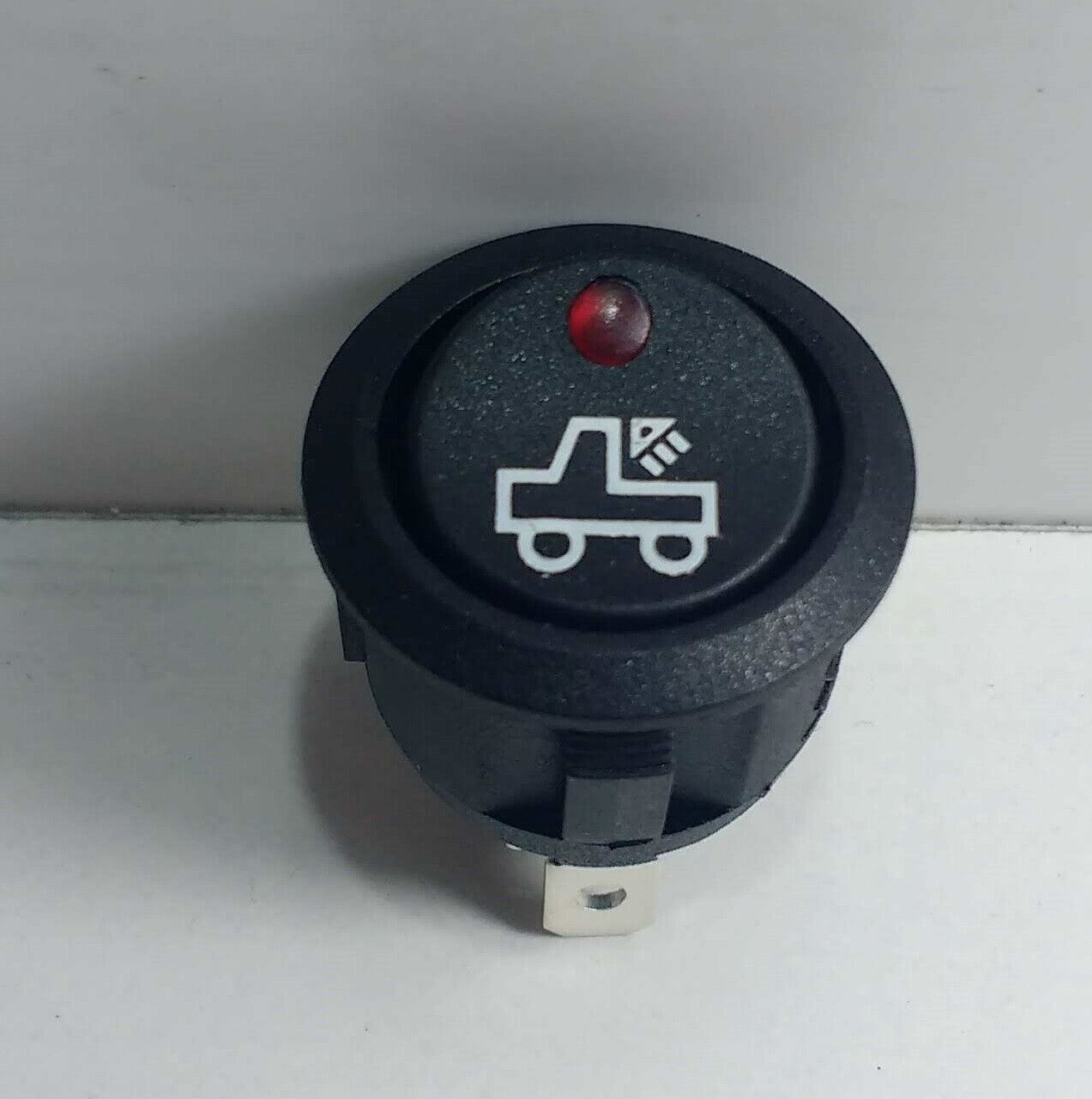 On Off Rocker Switch Round 12V Red Led Loading Floor Tray Work Lamp Cargo 182384 - Mid-Ulster Rotating Electrics Ltd