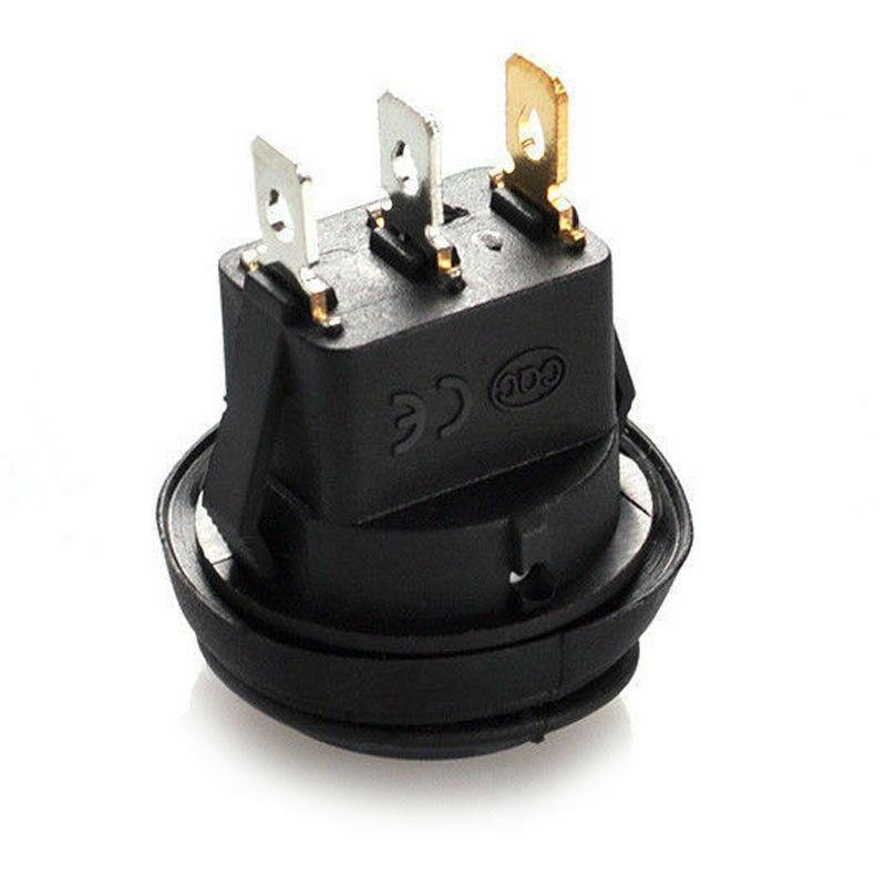 On/Off Rocker Switch Red Round Waterproof 12V Mure Sw.Wtr.1Red - Mid-Ulster Rotating Electrics Ltd