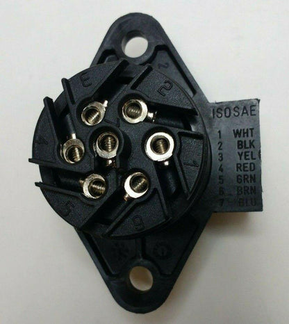 7 Pin Plastic Towing Socket W/Lid & Boot 24V 24N Iso1185 Maypole Genuine Mp1263B - Mid-Ulster Rotating Electrics Ltd