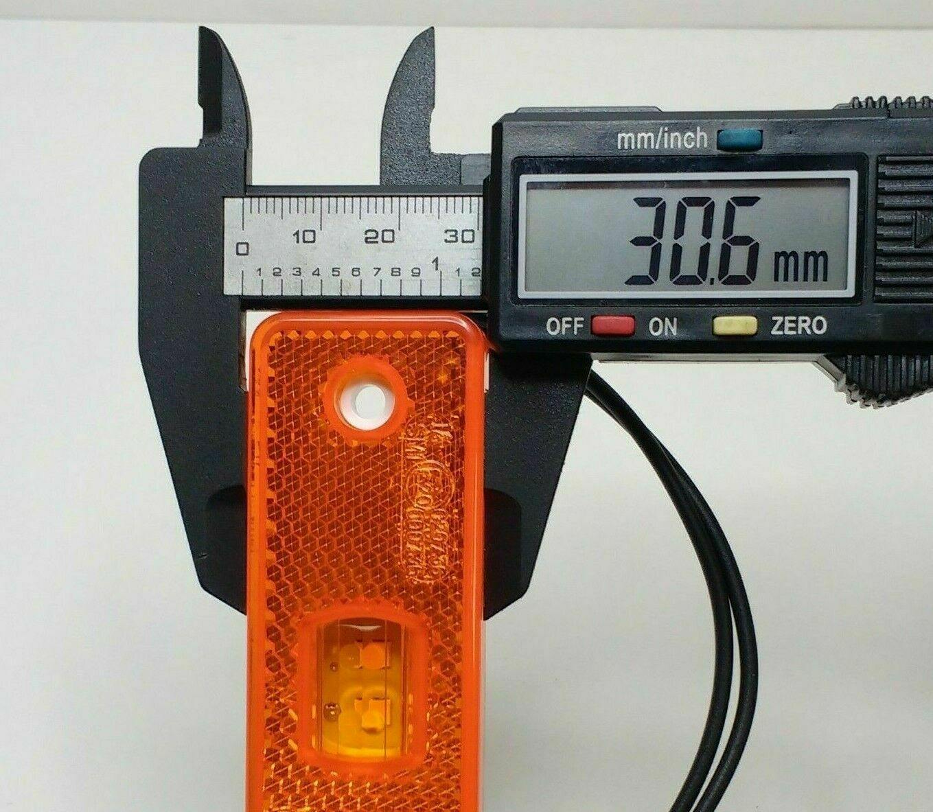 4 X Amber Side Marker Lamp Led Light With Reflector Was 12V 24V Maypole Mp8775B - Mid-Ulster Rotating Electrics Ltd