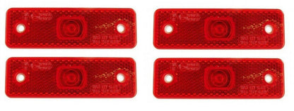 4 X Red Rear Marker Lamp Led Light With Reflector Was 12V 24V Maypole Mp8777B - Mid-Ulster Rotating Electrics Ltd