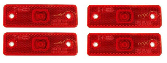 4 X Red Rear Marker Lamp Led Light With Reflector Was 12V 24V Maypole Mp8777B - Mid-Ulster Rotating Electrics Ltd