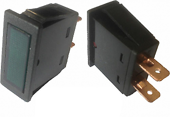 Green Warning Indicator Light Rectangular Square Car 12V Dash Robinson K453 - Mid-Ulster Rotating Electrics Ltd
