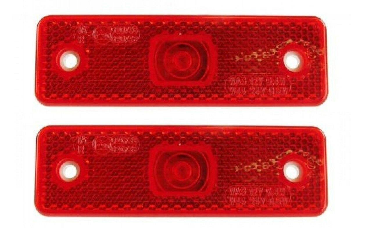 2 X Red Rear Marker Lamp Led Light With Reflector Was 12V 24V Maypole Mp8777B - Mid-Ulster Rotating Electrics Ltd