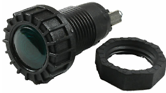 Green Warning Indicator Light Round Car 12V Round Classic Kit Dash Robinson K143 - Mid-Ulster Rotating Electrics Ltd