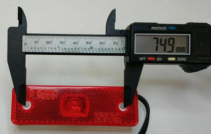 2 X Red Rear Marker Lamp Led Light With Reflector Was 12V 24V Maypole Mp8777B - Mid-Ulster Rotating Electrics Ltd