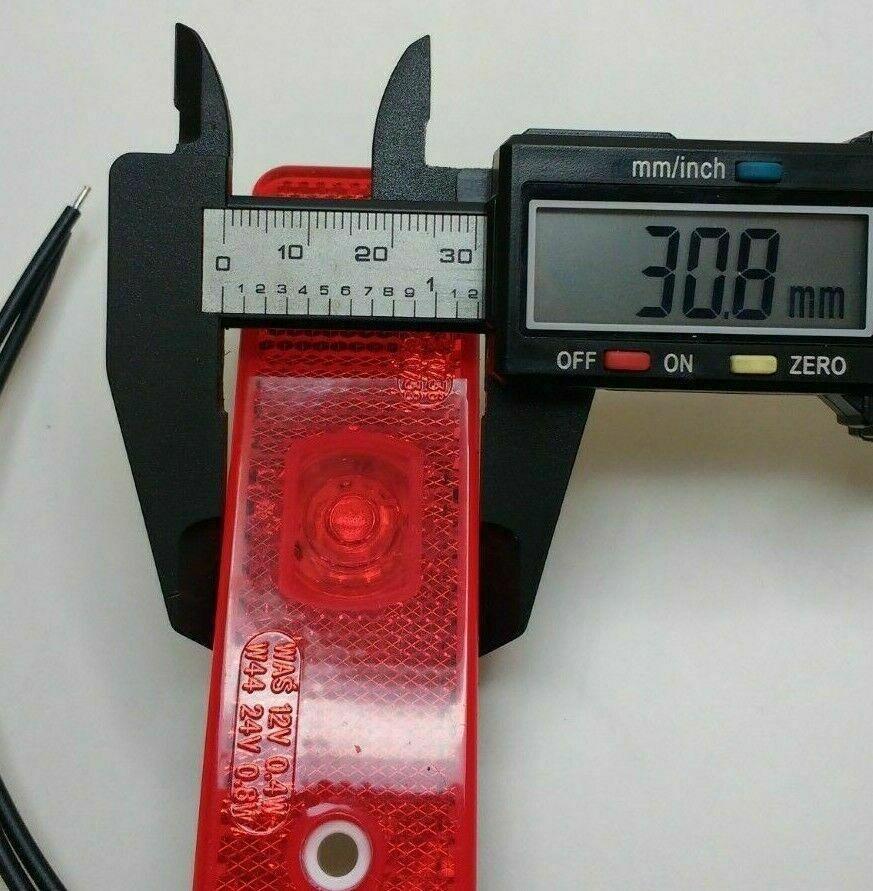 2 X Red Rear Marker Lamp Led Light With Reflector Was 12V 24V Maypole Mp8777B - Mid-Ulster Rotating Electrics Ltd