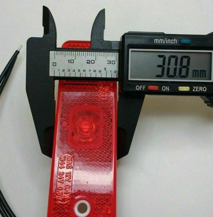 2 X Red Rear Marker Lamp Led Light With Reflector Was 12V 24V Maypole Mp8777B - Mid-Ulster Rotating Electrics Ltd