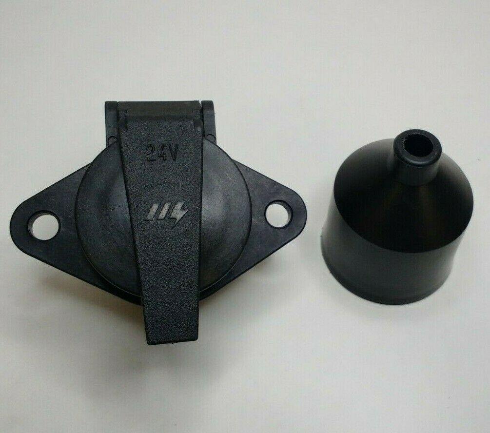 7 Pin Plastic Towing Socket W/Lid & Boot 24V 24N Iso1185 Maypole Genuine Mp1263B - Mid-Ulster Rotating Electrics Ltd