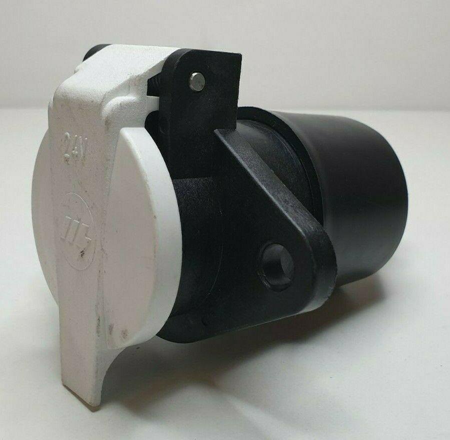 7 Pin Plastic Towing Socket W/Lid & Boot 24S Iso3731 24V Maypole Genuine Mp1265B - Mid-Ulster Rotating Electrics Ltd