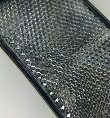 2 X Front Clear Screw On Reflector Trailer Horsebox Rectangle Maypole Mp8856B - Mid-Ulster Rotating Electrics Ltd