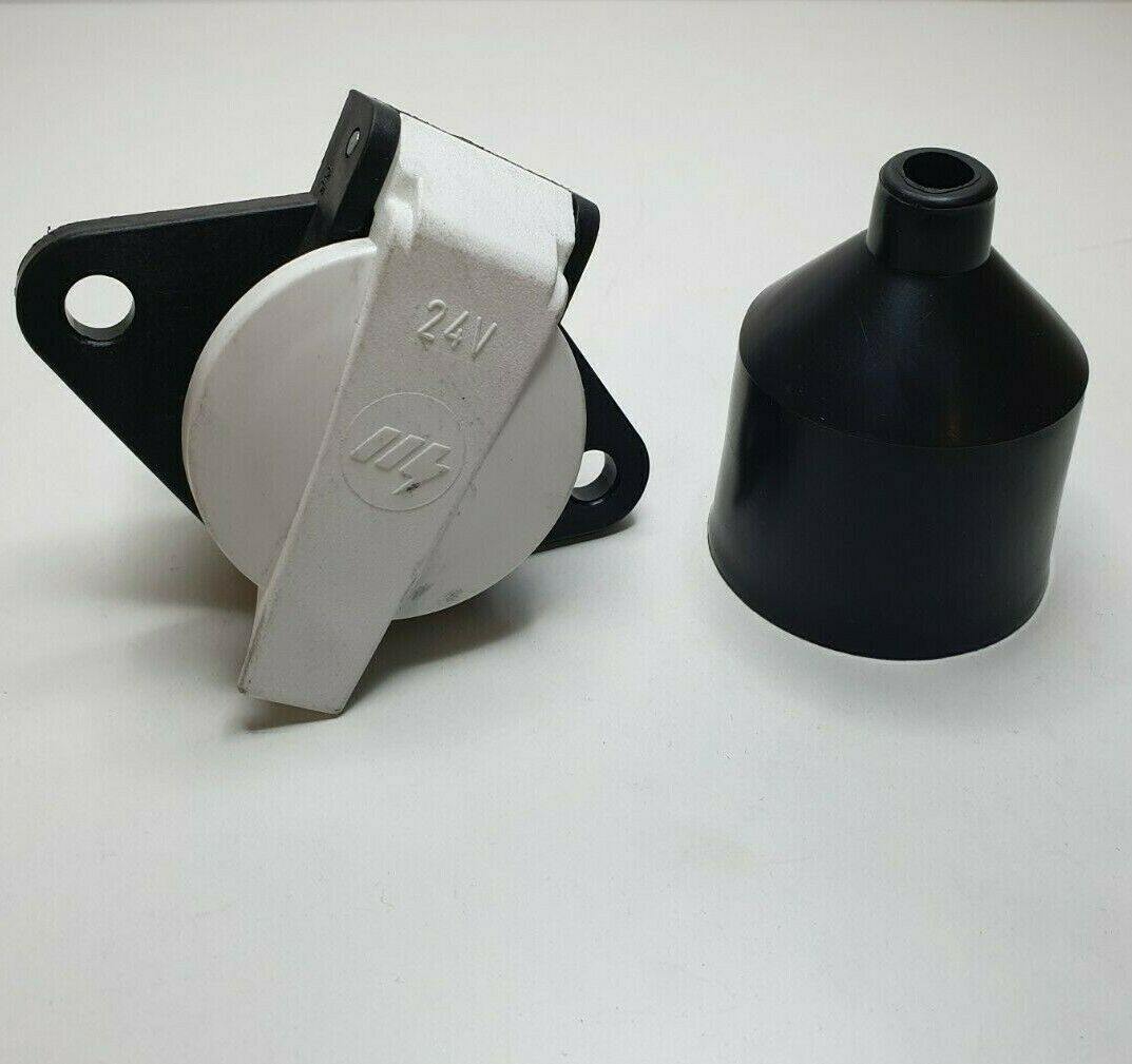 7 Pin Plastic Towing Socket W/Lid & Boot 24S Iso3731 24V Maypole Genuine Mp1265B - Mid-Ulster Rotating Electrics Ltd