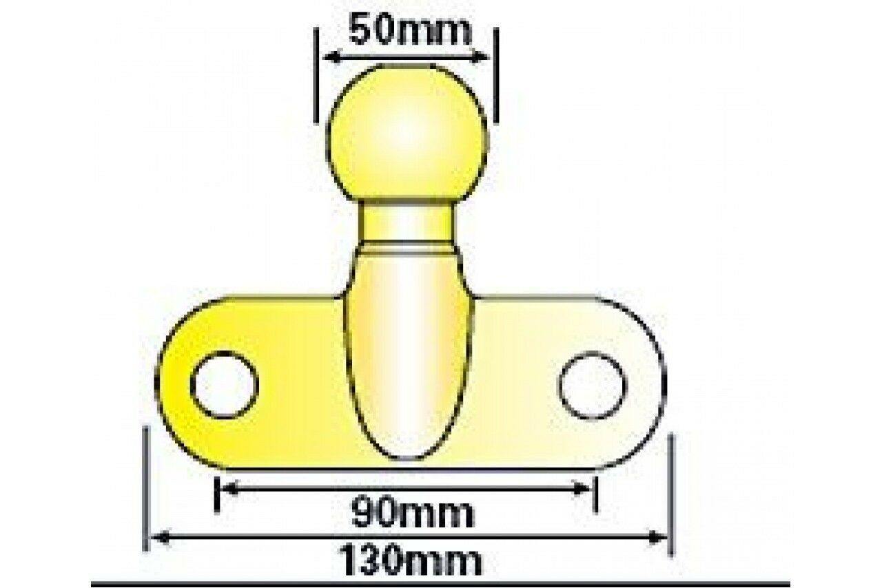 Tow Ball Tow Hitch 50Mm Eu Approved 2.0Kg Gold Genuine Maypole Mp79 - Mid-Ulster Rotating Electrics Ltd