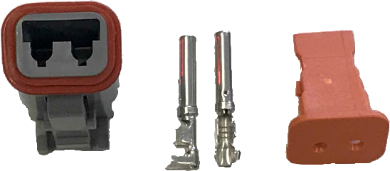 Deutsch 2 Way Plug Dt Series Female Connector Kit Mure Dt06-2S C015/W2S - Mid-Ulster Rotating Electrics Ltd