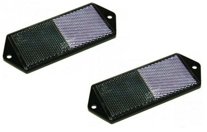 2 X Front Clear Screw On Reflector Trailer Horsebox Rectangle Maypole Mp8856B - Mid-Ulster Rotating Electrics Ltd