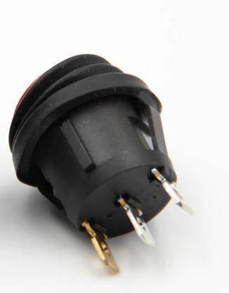 On/Off Rocker Switch Red Round Waterproof 12V Mure Sw.Wtr.1Red - Mid-Ulster Rotating Electrics Ltd