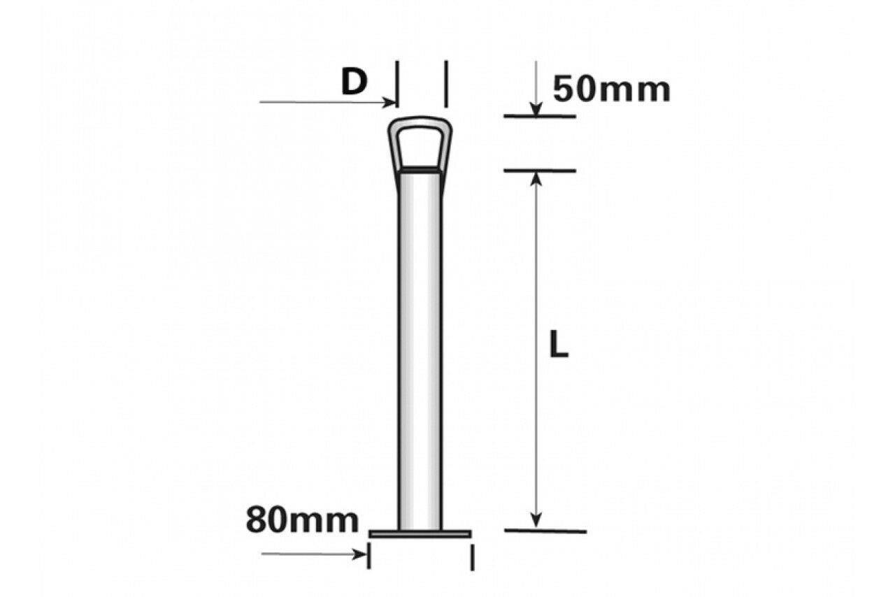 Trailer Prop Stand With Handle 600 X 42Mm Standard Duty Genuine Maypole Mp49101 - Mid-Ulster Rotating Electrics Ltd