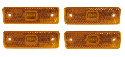 4 X Amber Side Marker Lamp Led Light With Reflector Was 12V 24V Maypole Mp8775B - Mid-Ulster Rotating Electrics Ltd