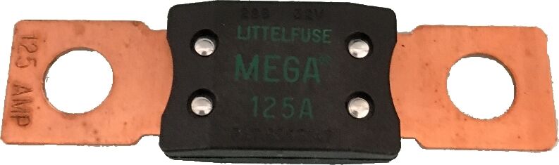 Mega Fuse 125Amp Bolt Down M8 Green Copper Ends 12V 24V 32V Cargo 192050 - Mid-Ulster Rotating Electrics Ltd
