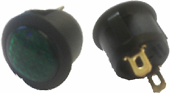 Green Warning Indicator Light Led Round Car Dash 12V Robinson K793 - Mid-Ulster Rotating Electrics Ltd