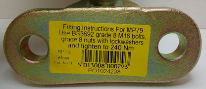 Tow Ball Tow Hitch 50Mm Eu Approved 2.0Kg Gold Genuine Maypole Mp79 - Mid-Ulster Rotating Electrics Ltd