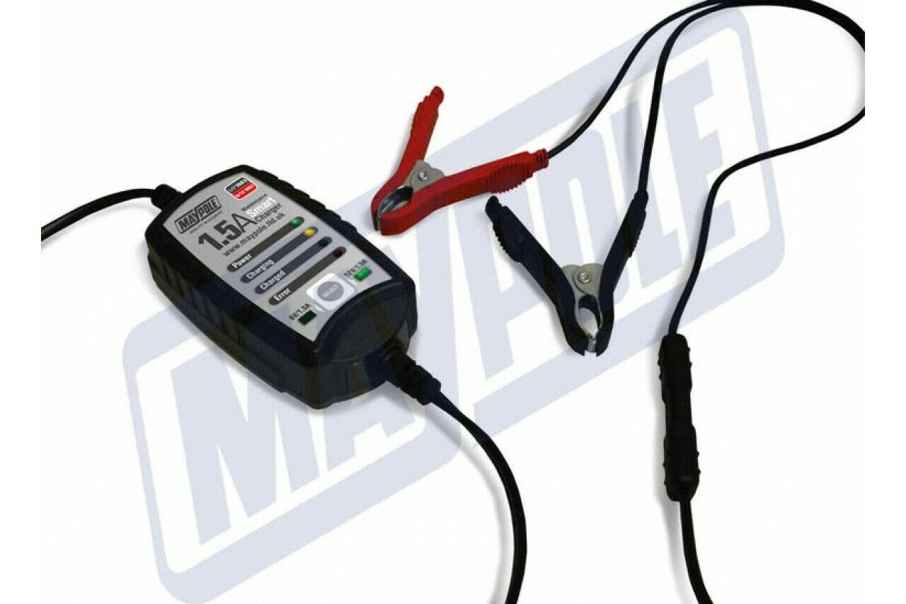 Smart Battery Trickle Charger 6V & 12V 1.5a Automatic Electronic Maypole Mp7403 - Mid-Ulster Rotating Electrics Ltd