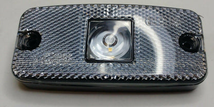 Clear White Side Marker Lamp Led Light With Reflector Was 12V 24V Maypole Mp8576 - Mid-Ulster Rotating Electrics Ltd