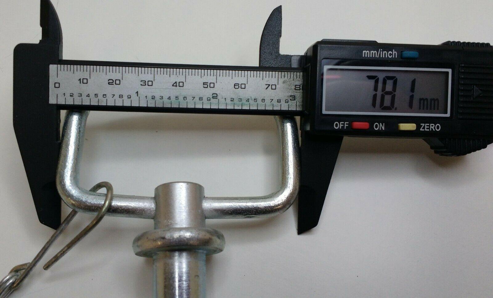 Drop Handle Tow Hitch Pin With Linch Pin & Chain 16Mm X 165Mm Maypole Mp44341B - Mid-Ulster Rotating Electrics Ltd