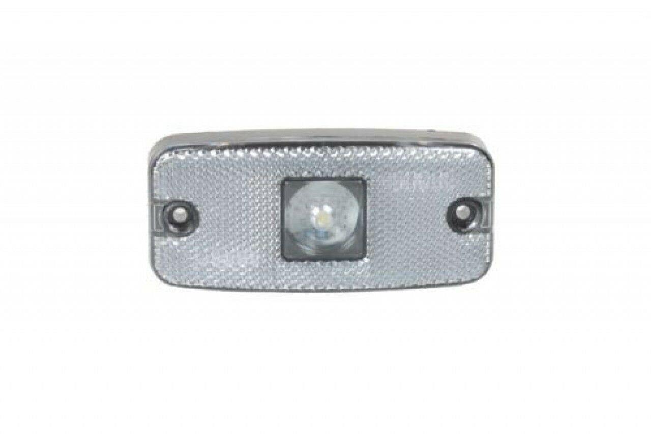 Clear White Side Marker Lamp Led Light With Reflector Was 12V 24V Maypole Mp8576 - Mid-Ulster Rotating Electrics Ltd