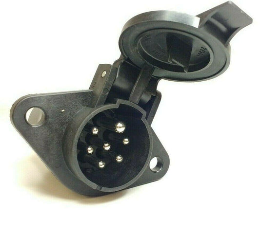 7 Pin Plastic Towing Socket W/Lid & Boot 24V 24N Iso1185 Maypole Genuine Mp1263B - Mid-Ulster Rotating Electrics Ltd