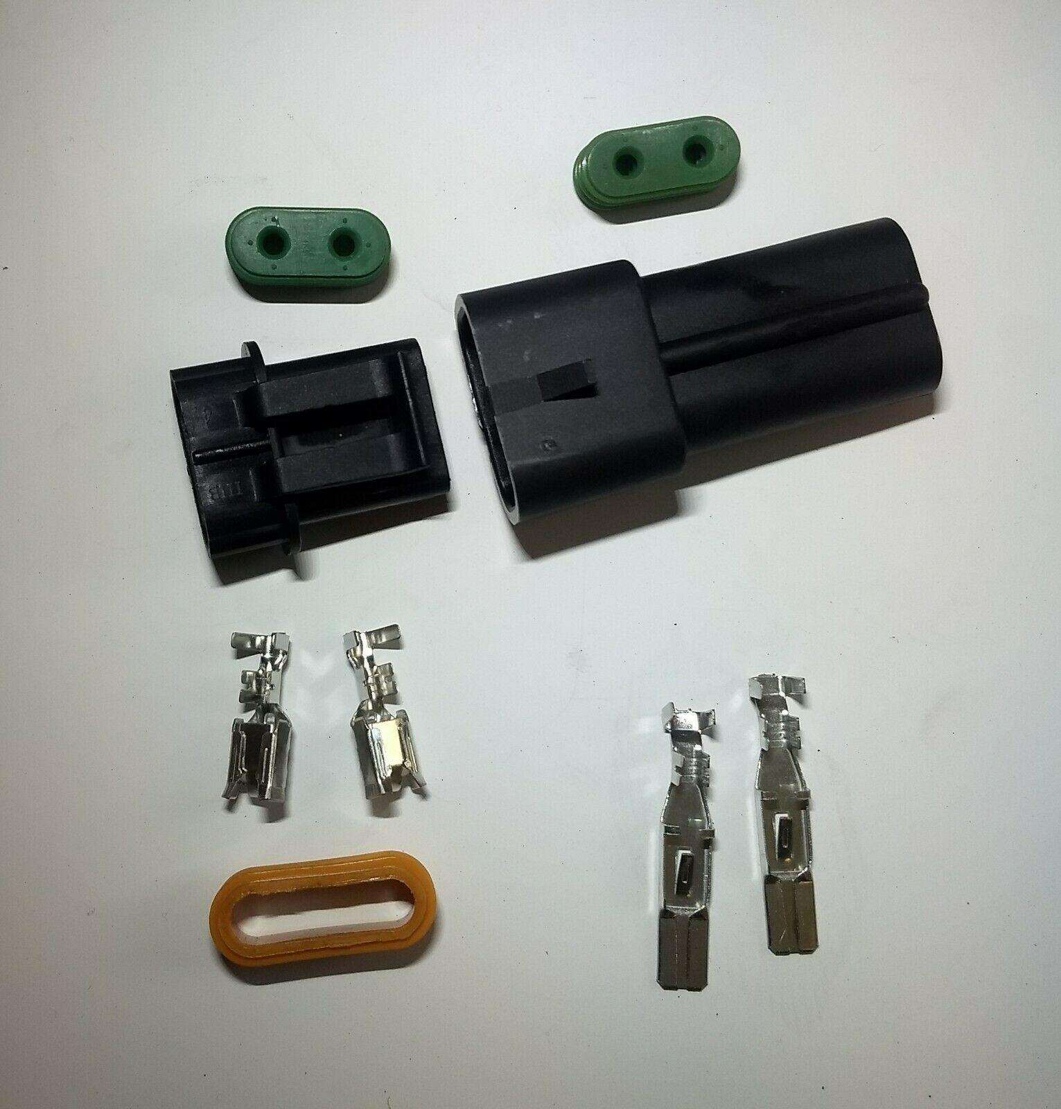 Delphi 2 Way Plug Socket Waterproof 12V 24V 46A Lorry Marine Mure Plk64 - Mid-Ulster Rotating Electrics Ltd
