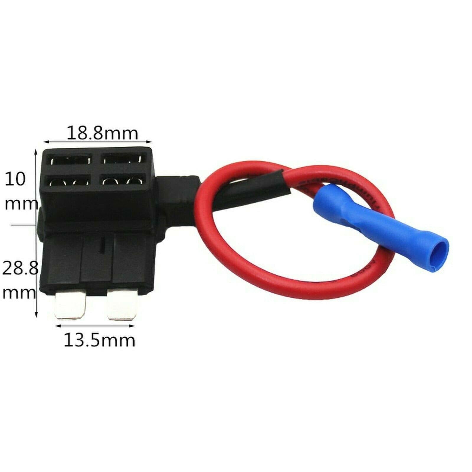 2 x Add A Fuse Circuit Piggy Back Tap Standard Blade Holder 12v 24v ADFUSEstd10a - Mid-Ulster Rotating Electrics Ltd
