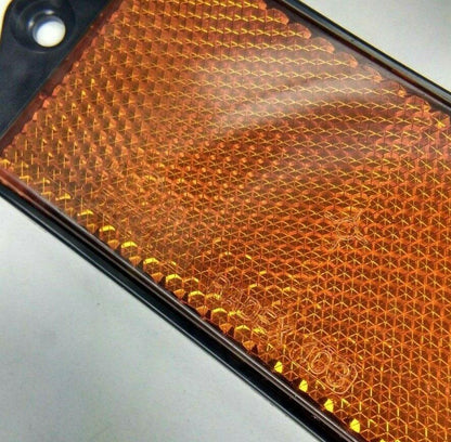 4 X Side Amber Reflector Screw Trailer Horsebox Tractor Rectangle Maypole Mp8858 - Mid-Ulster Rotating Electrics Ltd