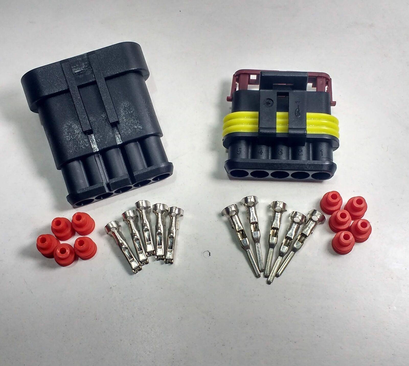 5 Way Superseal Plug Kit Connector Waterproof Marine Lorry Cargo 12V 24V - Mid-Ulster Rotating Electrics Ltd