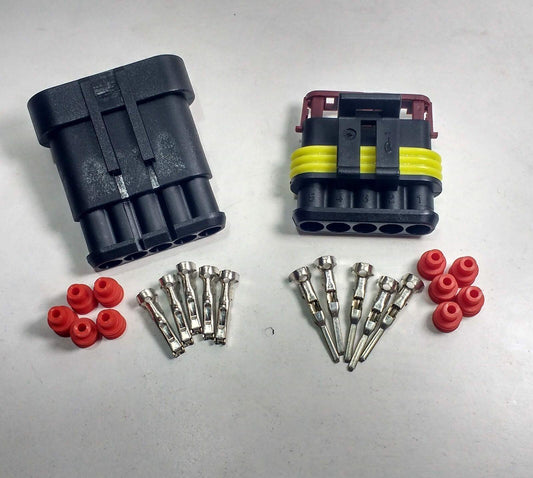 5 Way Superseal Plug Kit Connector Waterproof Marine Lorry Cargo 12V 24V - Mid-Ulster Rotating Electrics Ltd