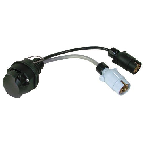 12V Caravan Trailer Adaptor Lead 7 Pin 12N & 12S Vehicle to 13 Pin Maypole MP602 - Mid-Ulster Rotating Electrics Ltd