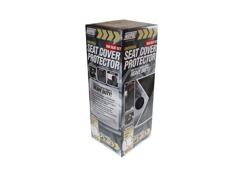 Black Van/Pick-Up Seat Cover Set Universal Fit Easy Clean Maypole Mp6525 - Mid-Ulster Rotating Electrics Ltd