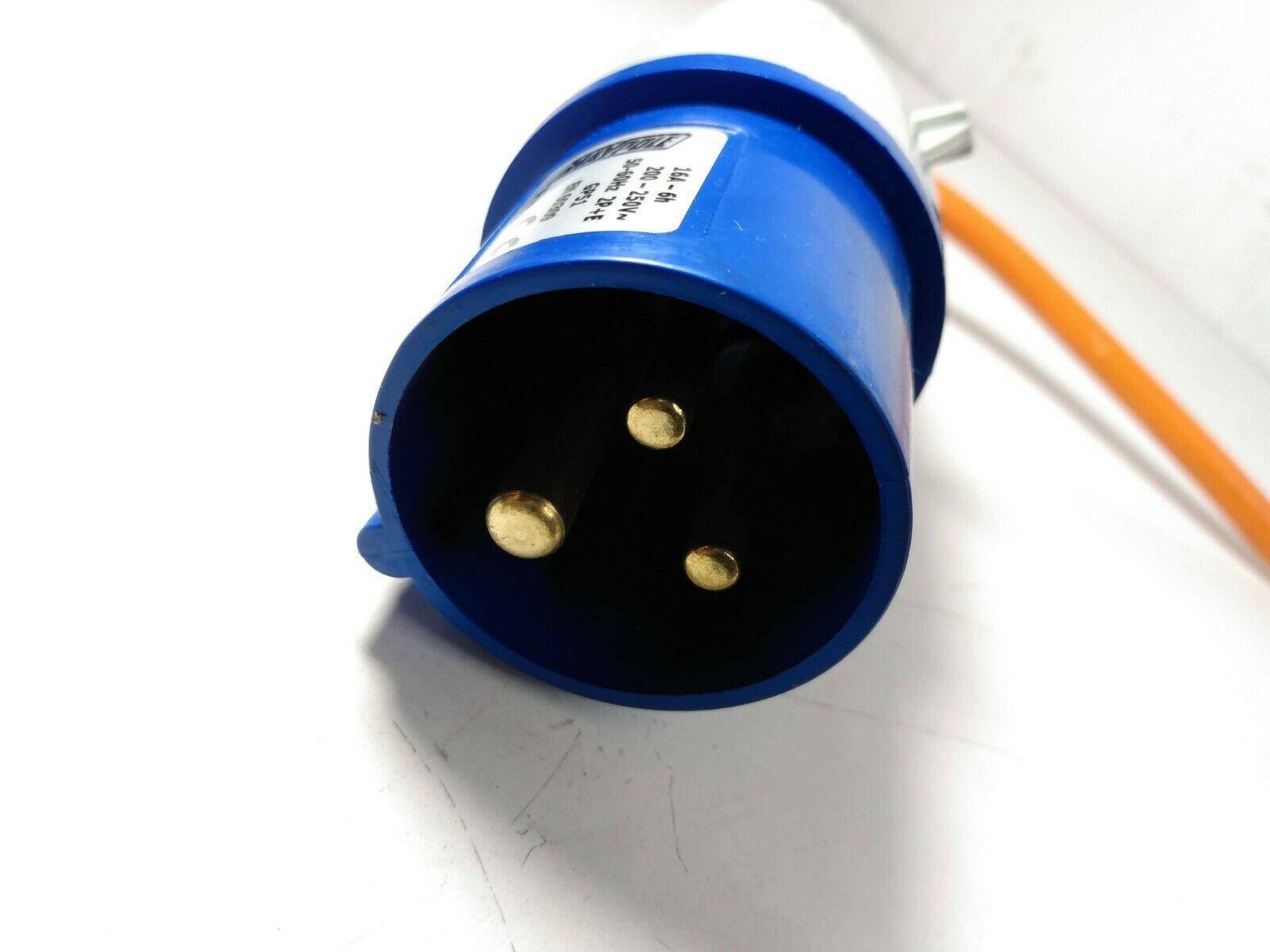 3 Pin Caravan Plug To 230V Double Socket 16A Adapter Genuine Maypole Mp3752B - Mid-Ulster Rotating Electrics Ltd