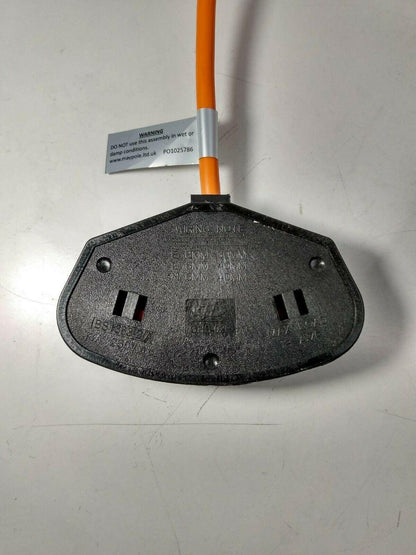 3 Pin Caravan Plug To 230V Double Socket 16A Adapter Genuine Maypole Mp3752B - Mid-Ulster Rotating Electrics Ltd