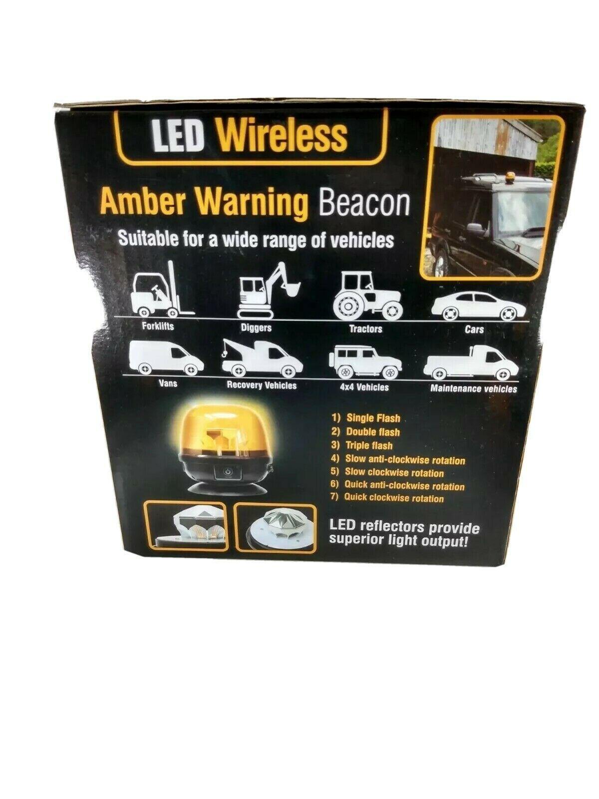 Compact Wireless LED Magnetic Re-Chargable Amber Beacon Genuine Maypole MP4099 - Mid-Ulster Rotating Electrics Ltd