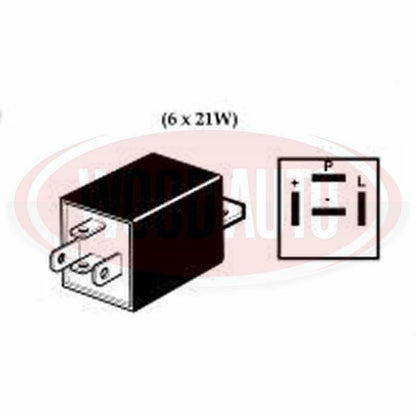 4 Pin Flasher Relay Indicators 12V Unit 126W Max Light Turn Signal FLH1046 - Mid-Ulster Rotating Electrics Ltd